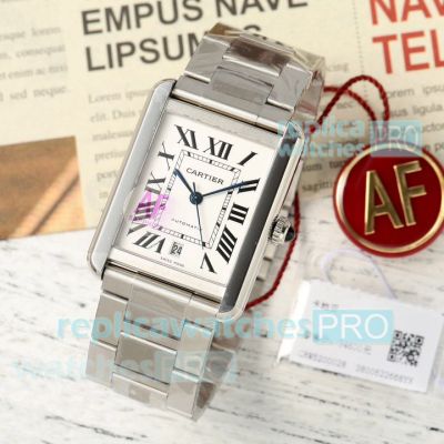 AF Factory Replica Cartier Tank Solo Large Watch White Face Roman 